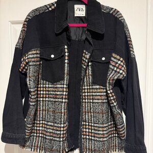 Zara Denim and Tweed Shacket